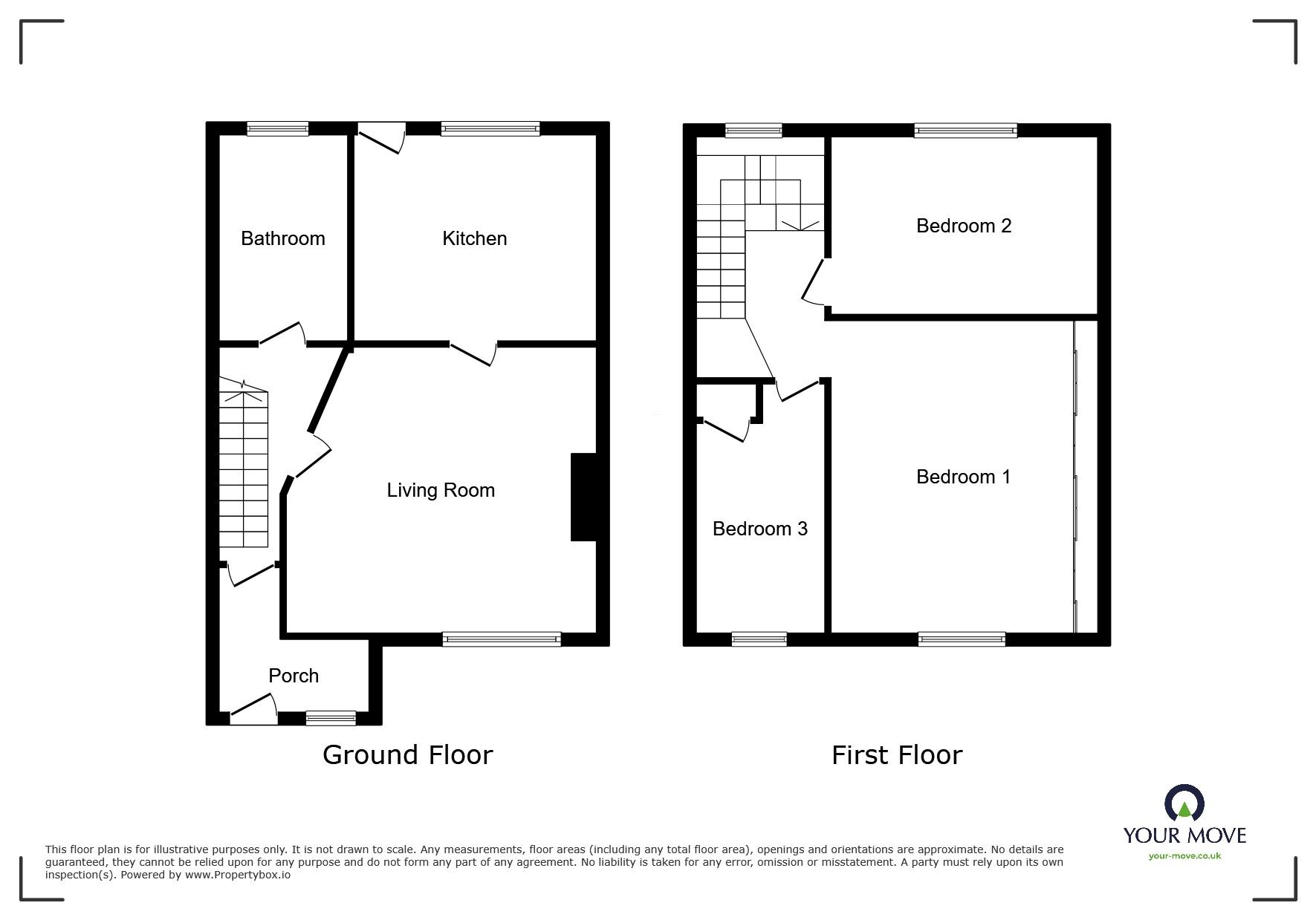 Floorplan of 3 bedroom Mid Terrace House for sale, Barrow Grove, Sittingbourne, Kent, ME10
