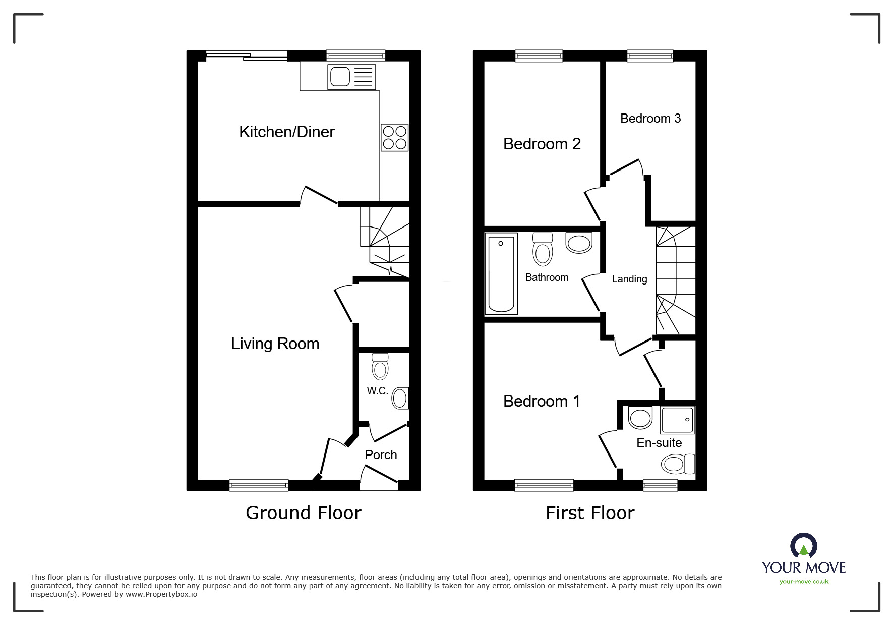 Floorplan of 3 bedroom Semi Detached House for sale, Clifford Crescent, Sittingbourne, Kent, ME10