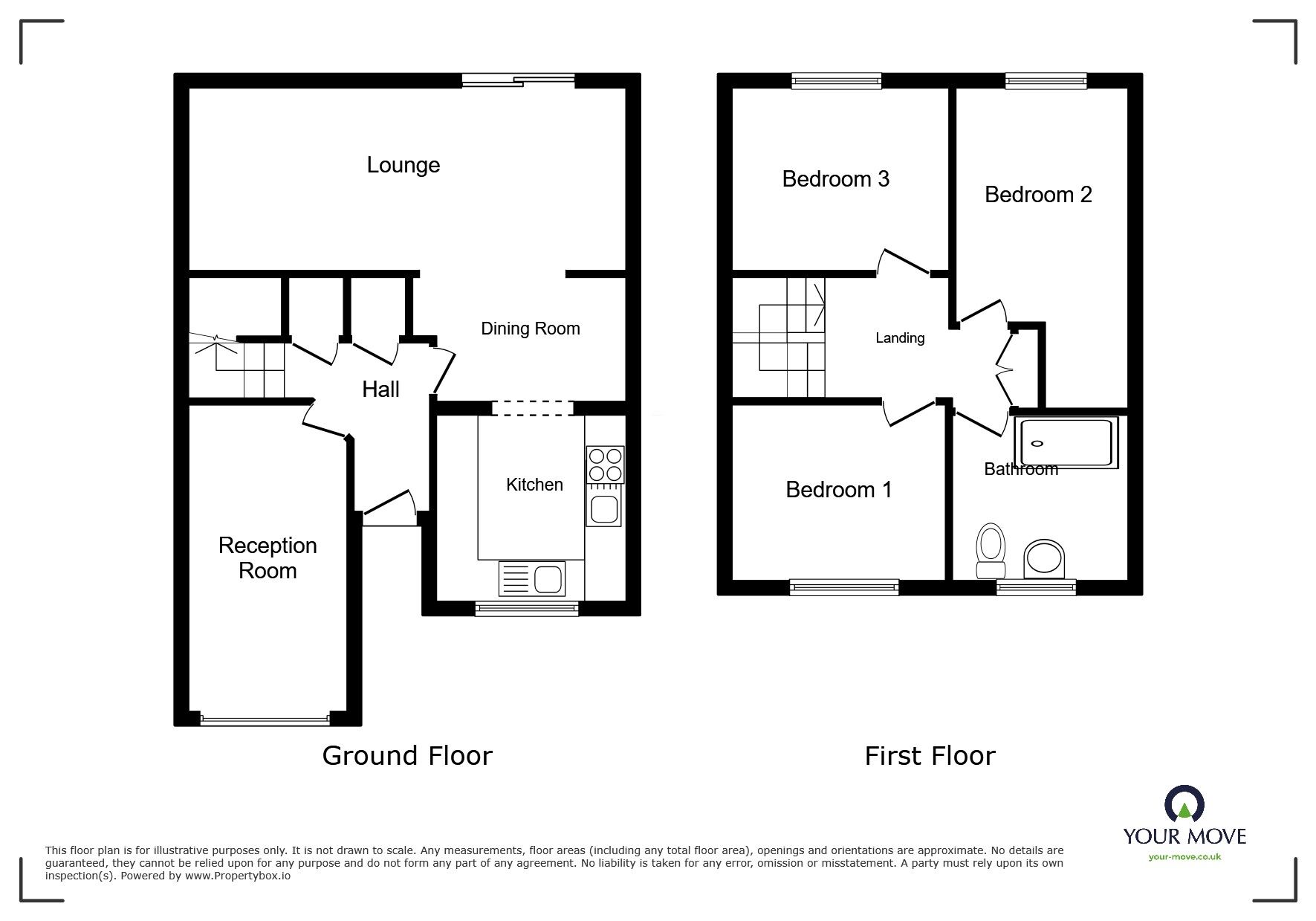 Floorplan of 3 bedroom Mid Terrace House for sale, Church Road, Murston, Kent, ME10