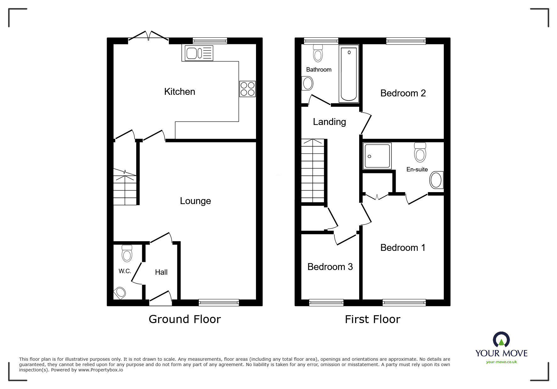 Floorplan of 3 bedroom Mid Terrace House for sale, Bluebell Drive, Sittingbourne, Kent, ME10