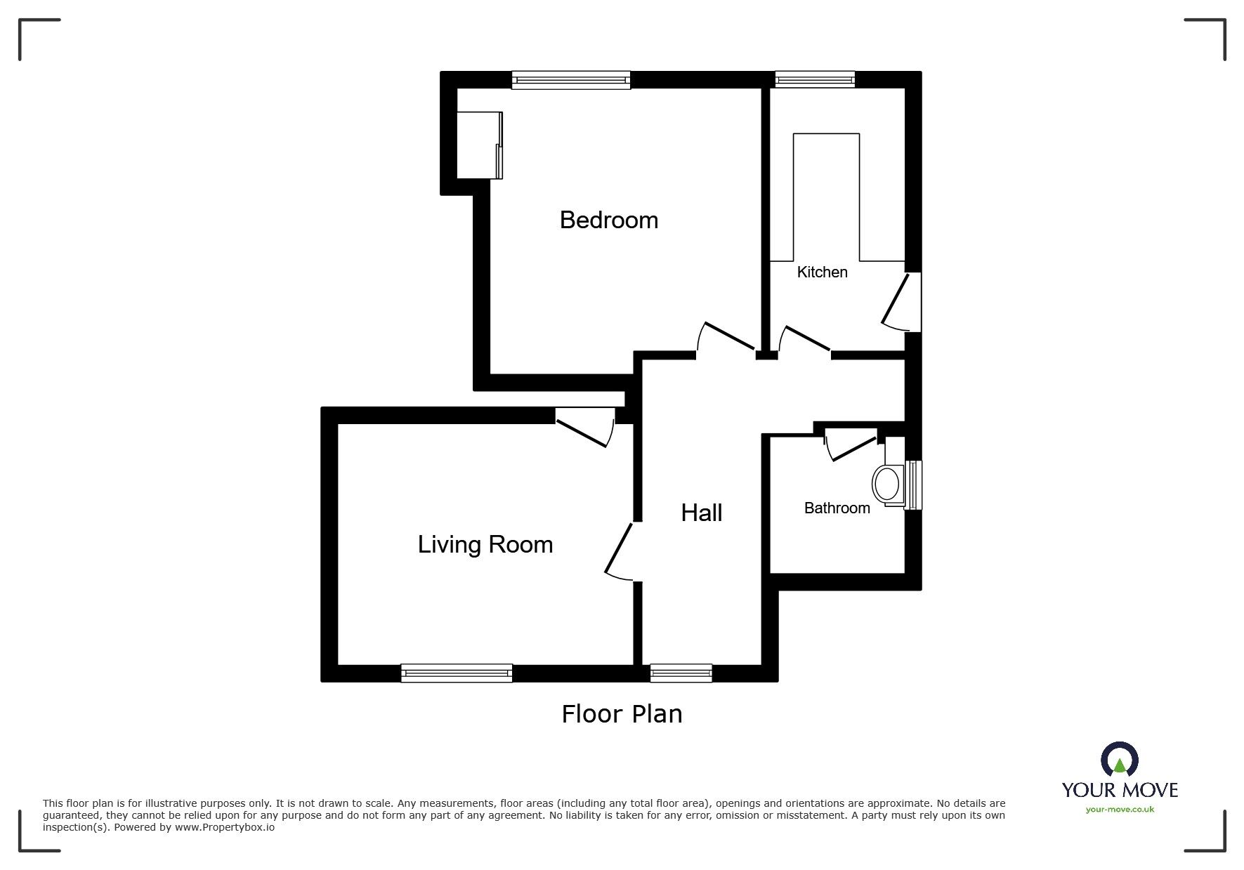 Floorplan of 1 bedroom  Flat for sale, Kent Avenue, Sittingbourne, Kent, ME10