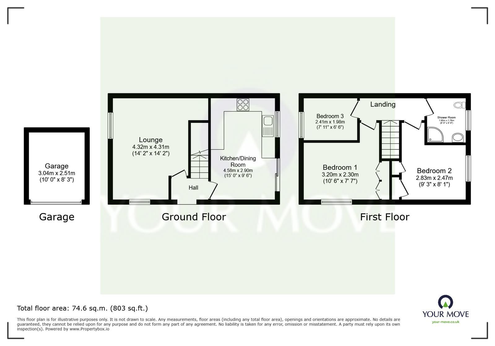 Floorplan of 3 bedroom Detached House for sale, Pavilion Drive, Kemsley, Kent, ME10