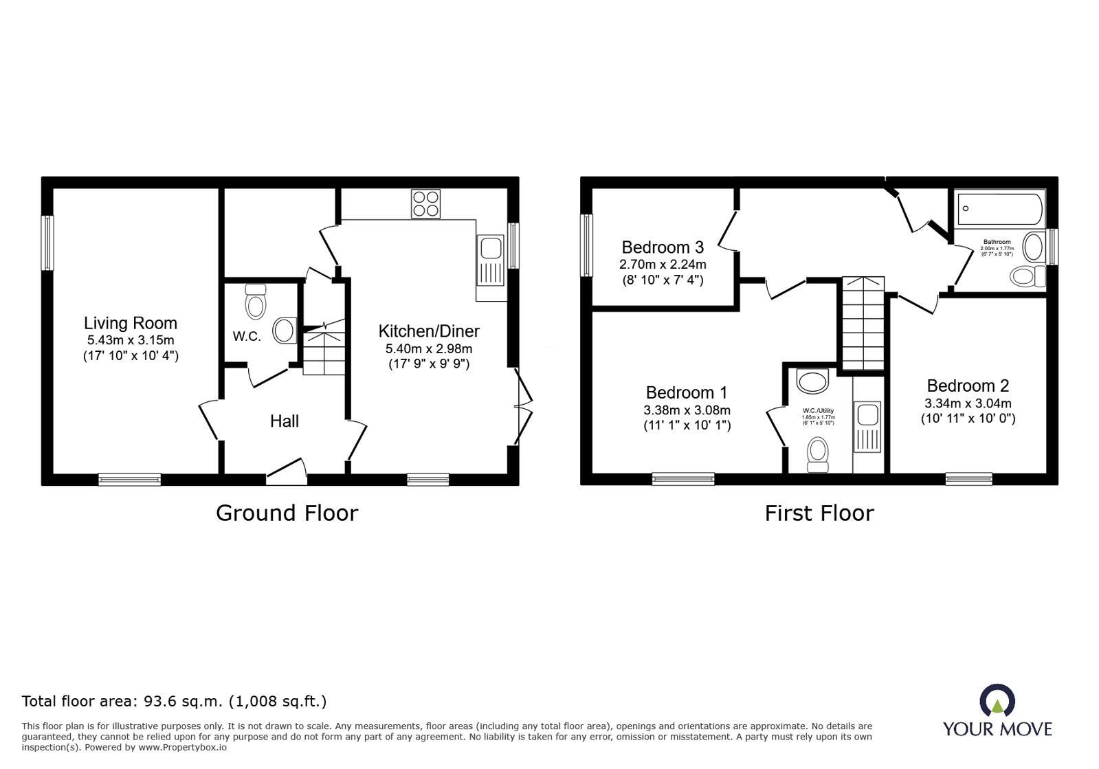 Floorplan of 3 bedroom Semi Detached House for sale, Laxtons Crescent, Borden, Kent, ME10