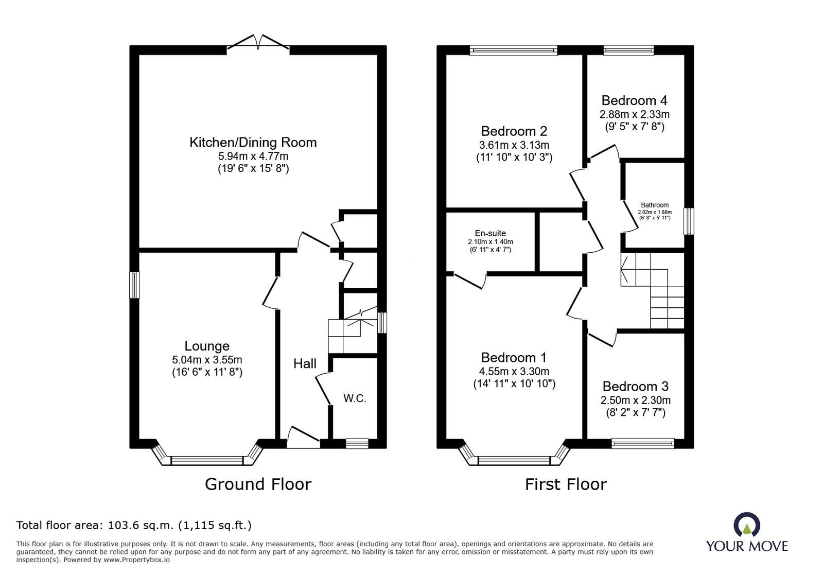 Floorplan of 4 bedroom Detached House for sale, Becker Way, Sittingbourne, Kent, ME10
