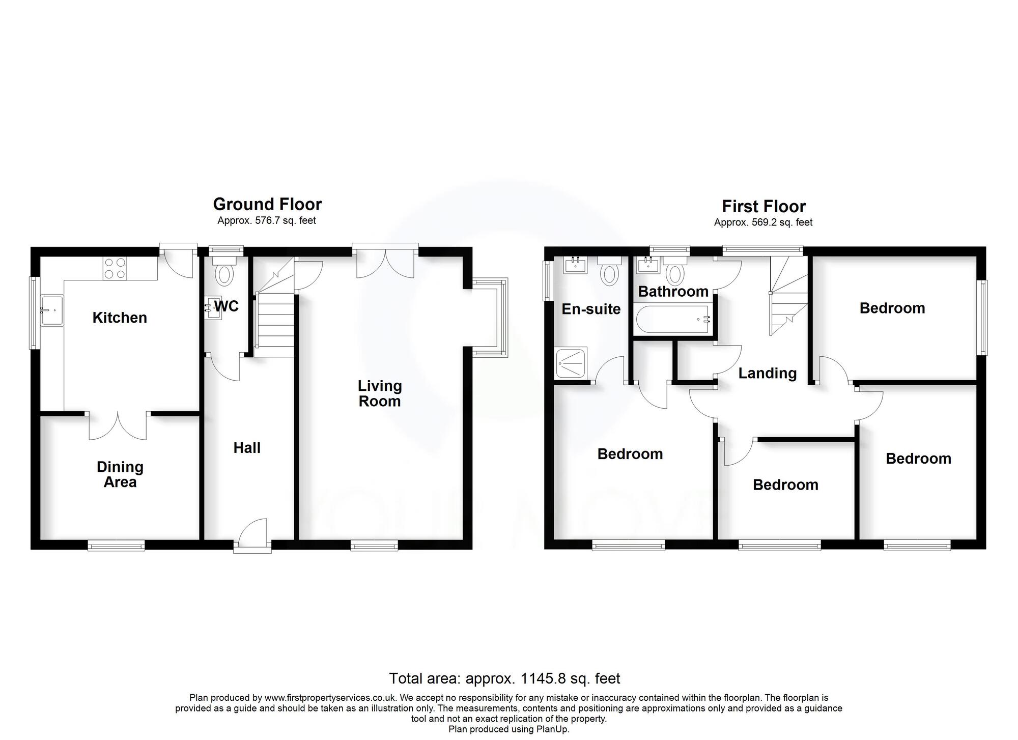 Floorplan of 4 bedroom Detached House to rent, The Woodlands, Rowley Park, Stafford, ST17