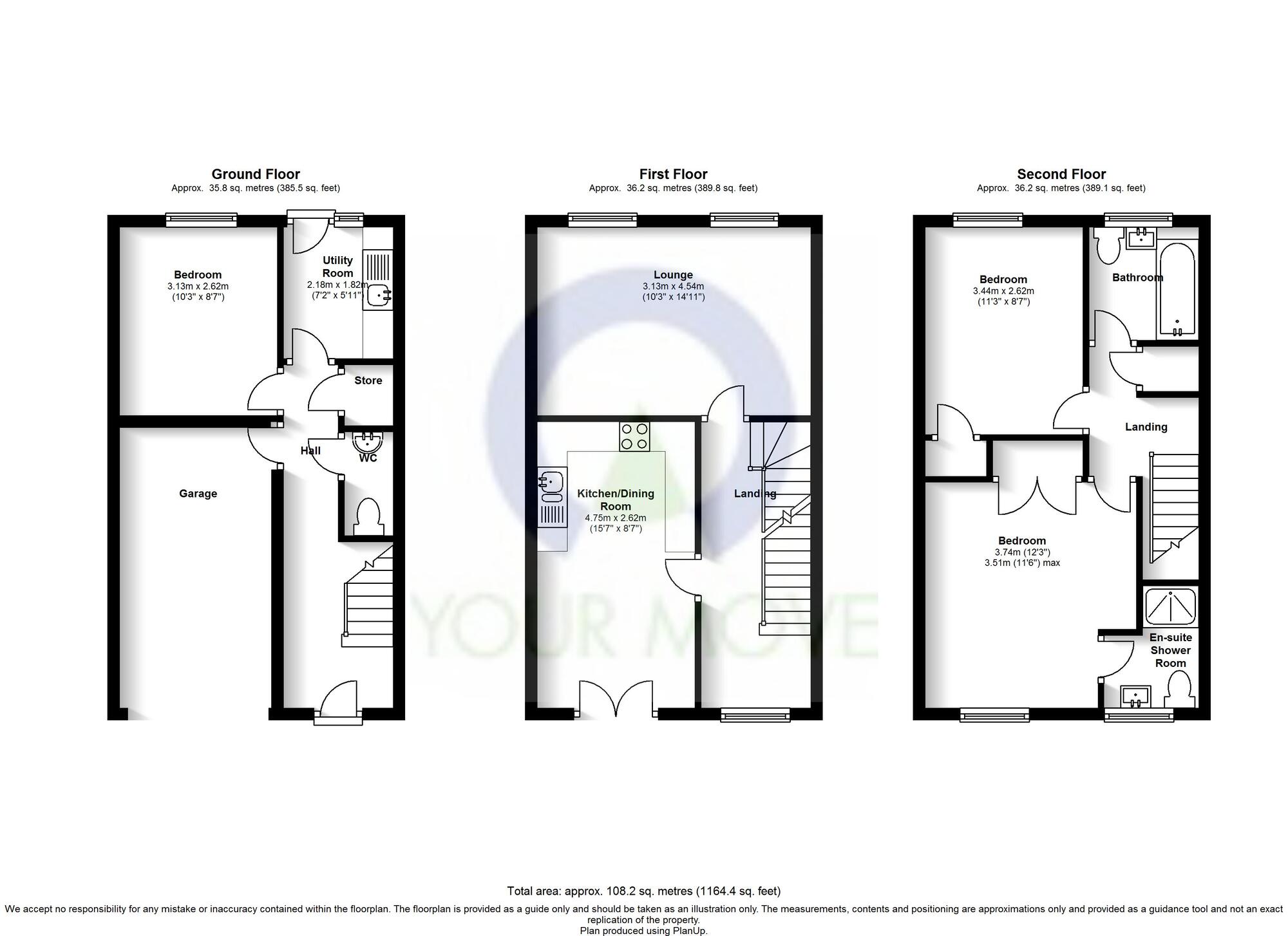 Floorplan of 3 bedroom  House to rent, Lotus Way, Stafford, ST16
