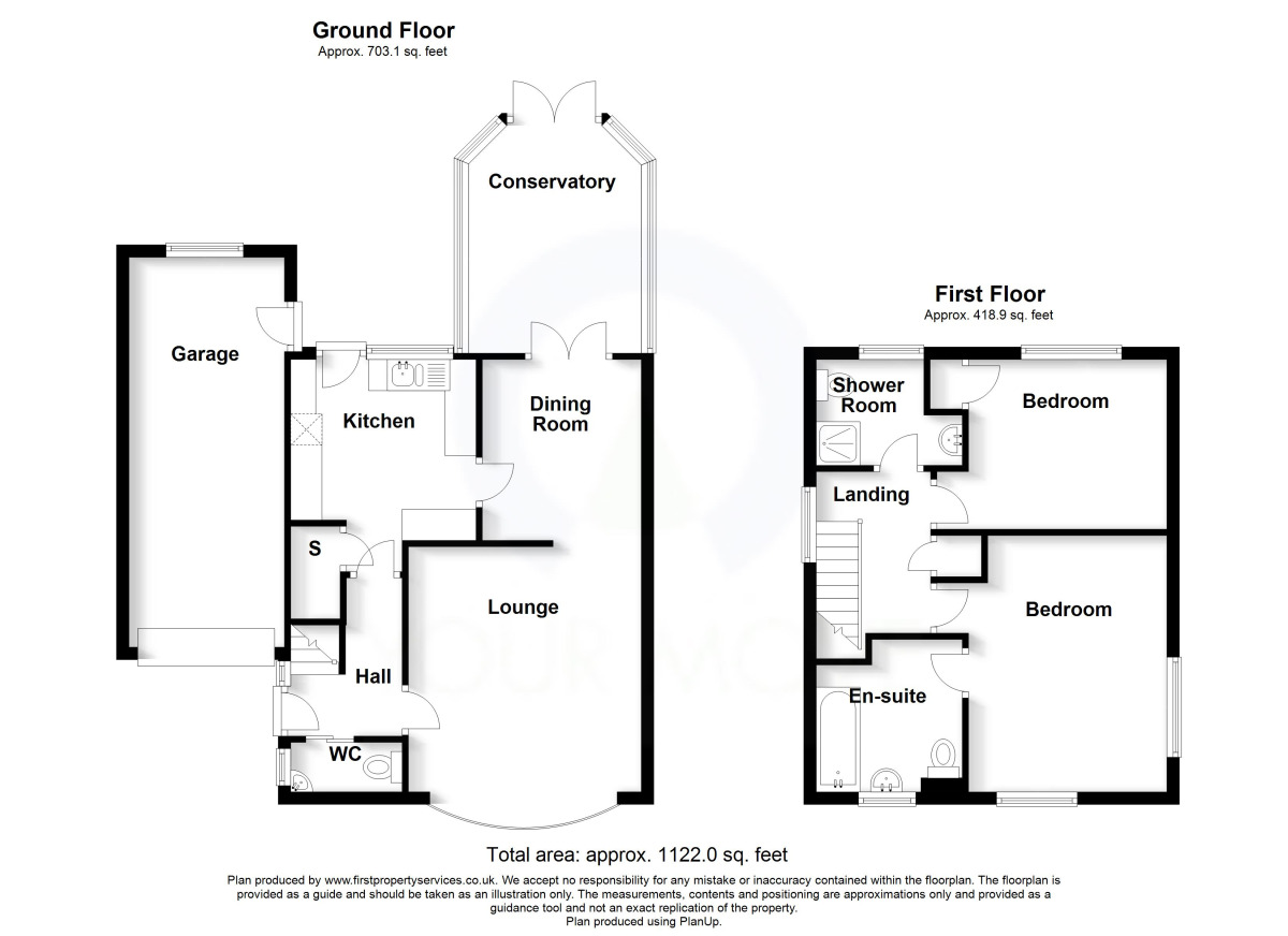 Floorplan of 2 bedroom Detached House to rent, Cherrybrook Drive, Penkridge, Stafford, ST19