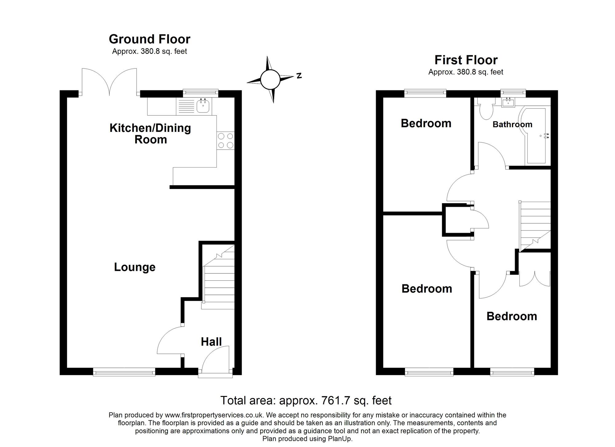 Floorplan of 3 bedroom Semi Detached House to rent, Castle Acre, Stafford, ST17