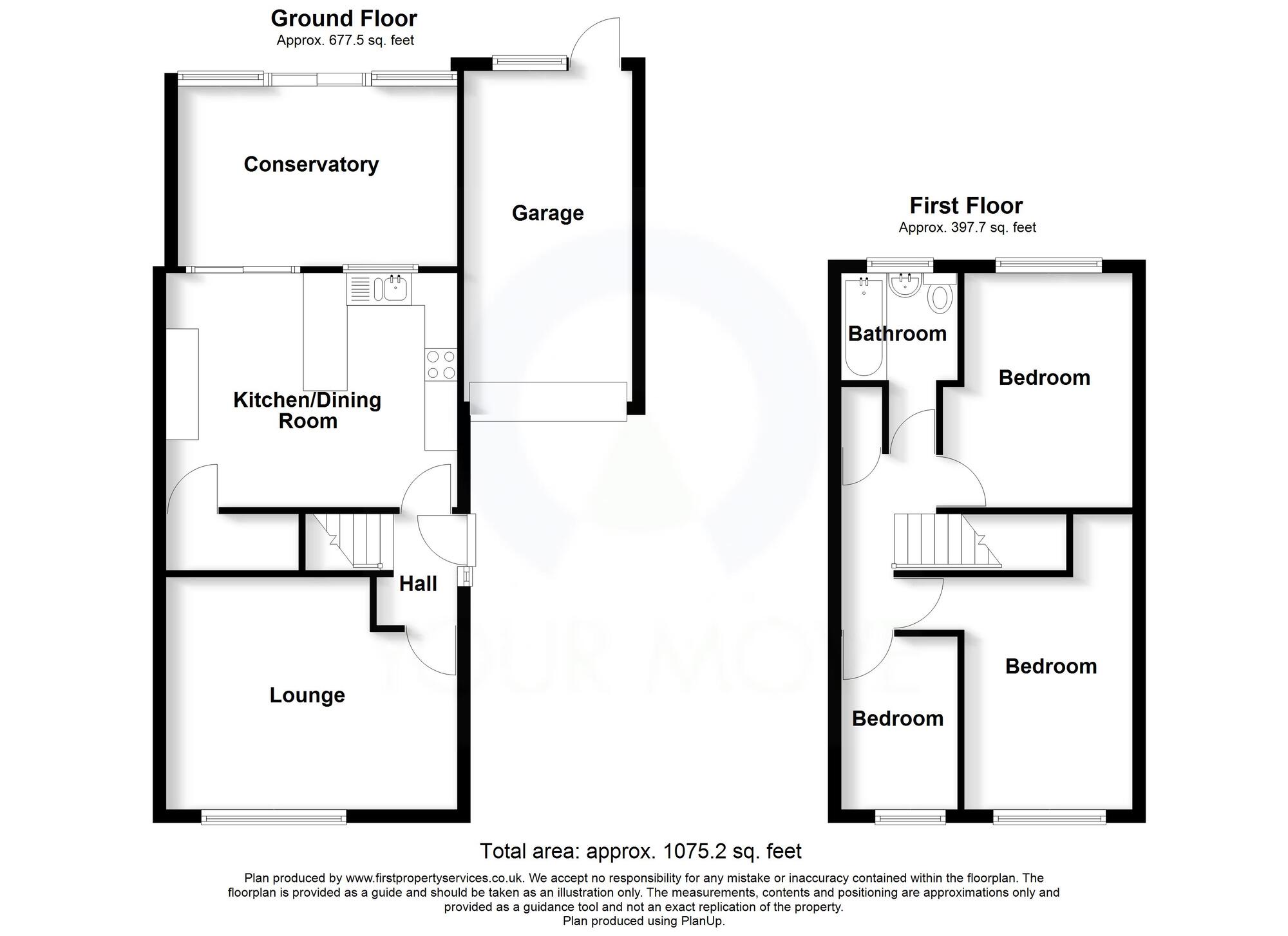 Floorplan of 3 bedroom Semi Detached House for sale, Trent Close, Stafford, Staffordshire, ST17