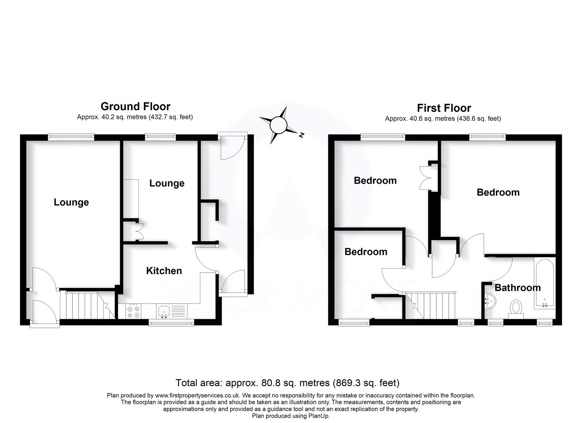 Floorplan of 3 bedroom Mid Terrace House for sale, John Amery Drive, Stafford, Staffordshire, ST17