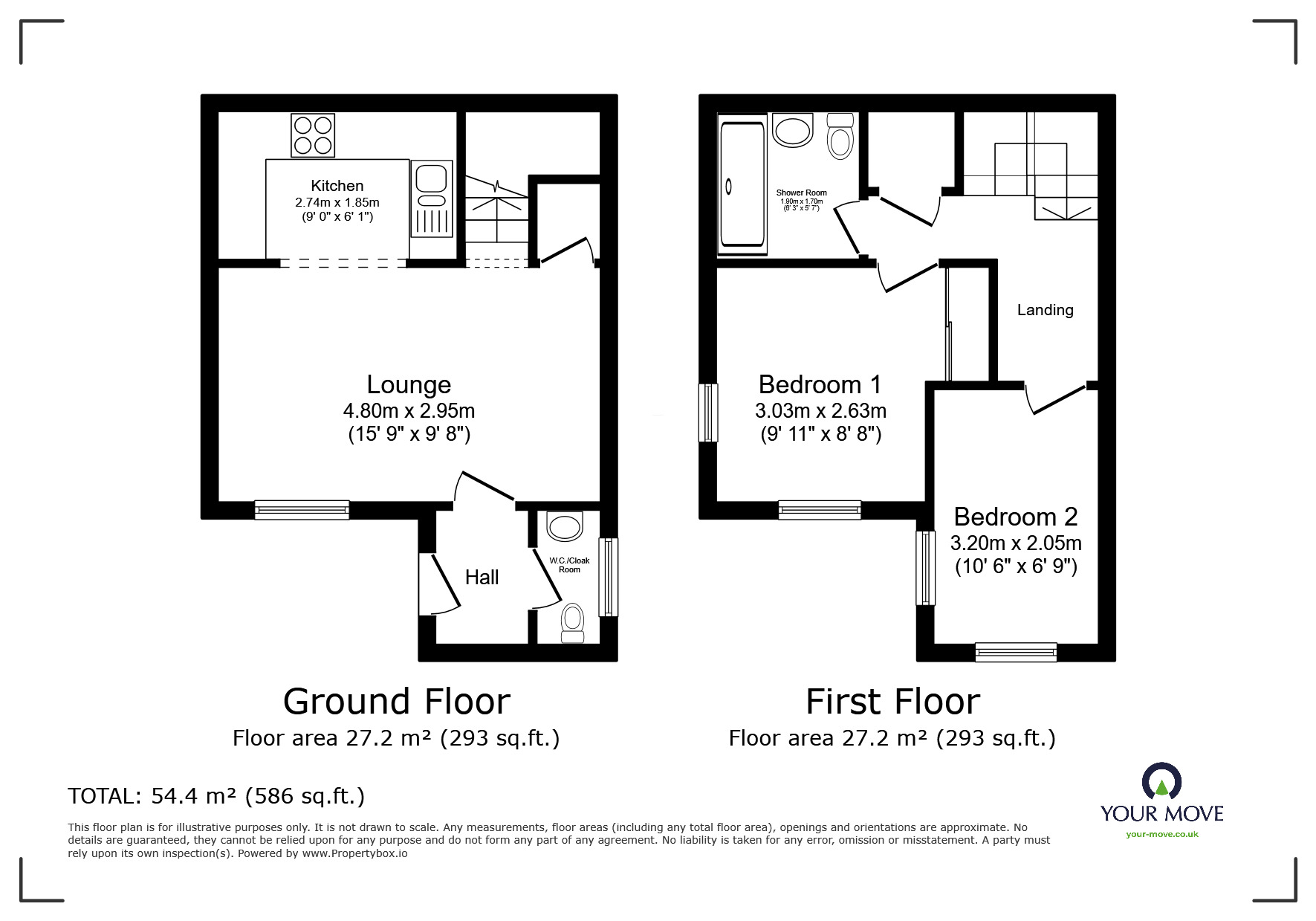 Floorplan of 2 bedroom Mid Terrace House to rent, Holly Drive, Minster On Sea, Kent, ME12