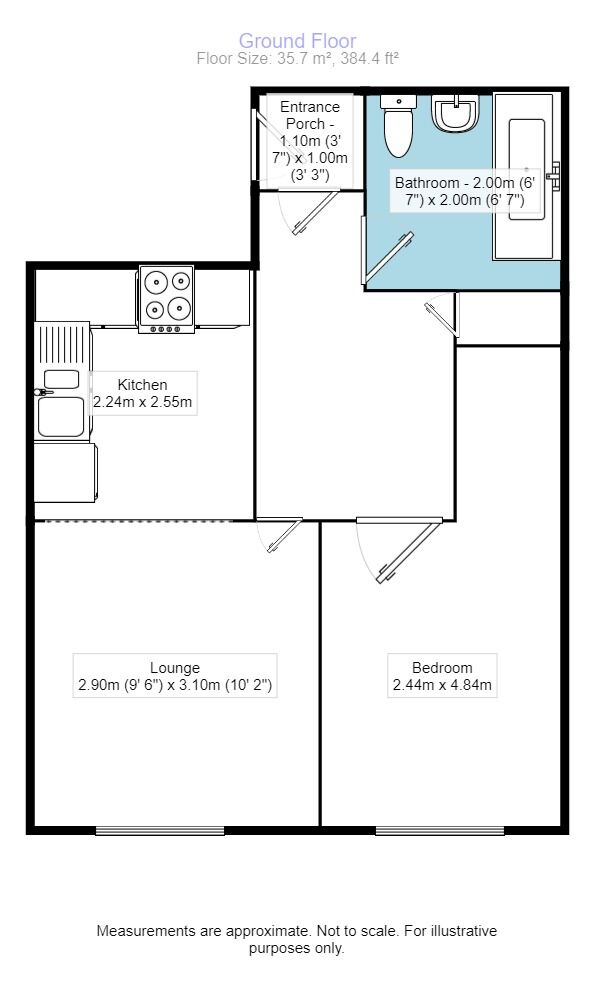 Floorplan of 1 bedroom  Flat to rent, Charles Street, Sheerness, Kent, ME12