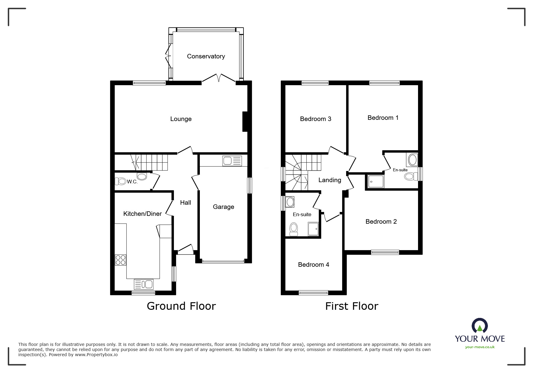 Floorplan of 4 bedroom Detached House for sale, Princes Avenue, Minster on Sea, Kent, ME12