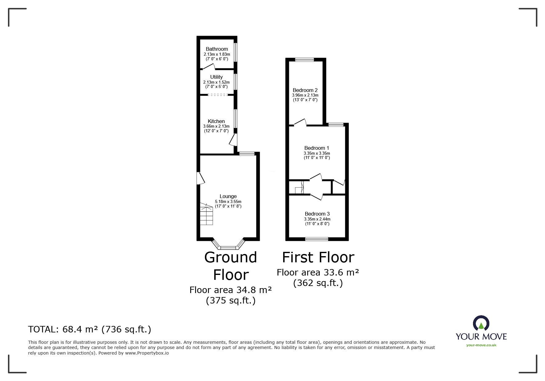 Floorplan of 3 bedroom End Terrace House for sale, Berridge Road, Sheerness, Kent, ME12
