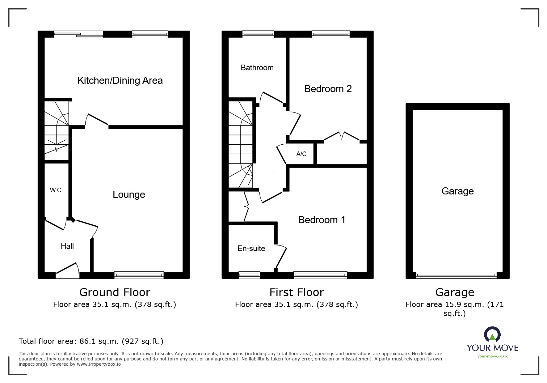 Floorplan of 2 bedroom Mid Terrace House for sale, Charlock Drive, Minster on Sea, Kent, ME12