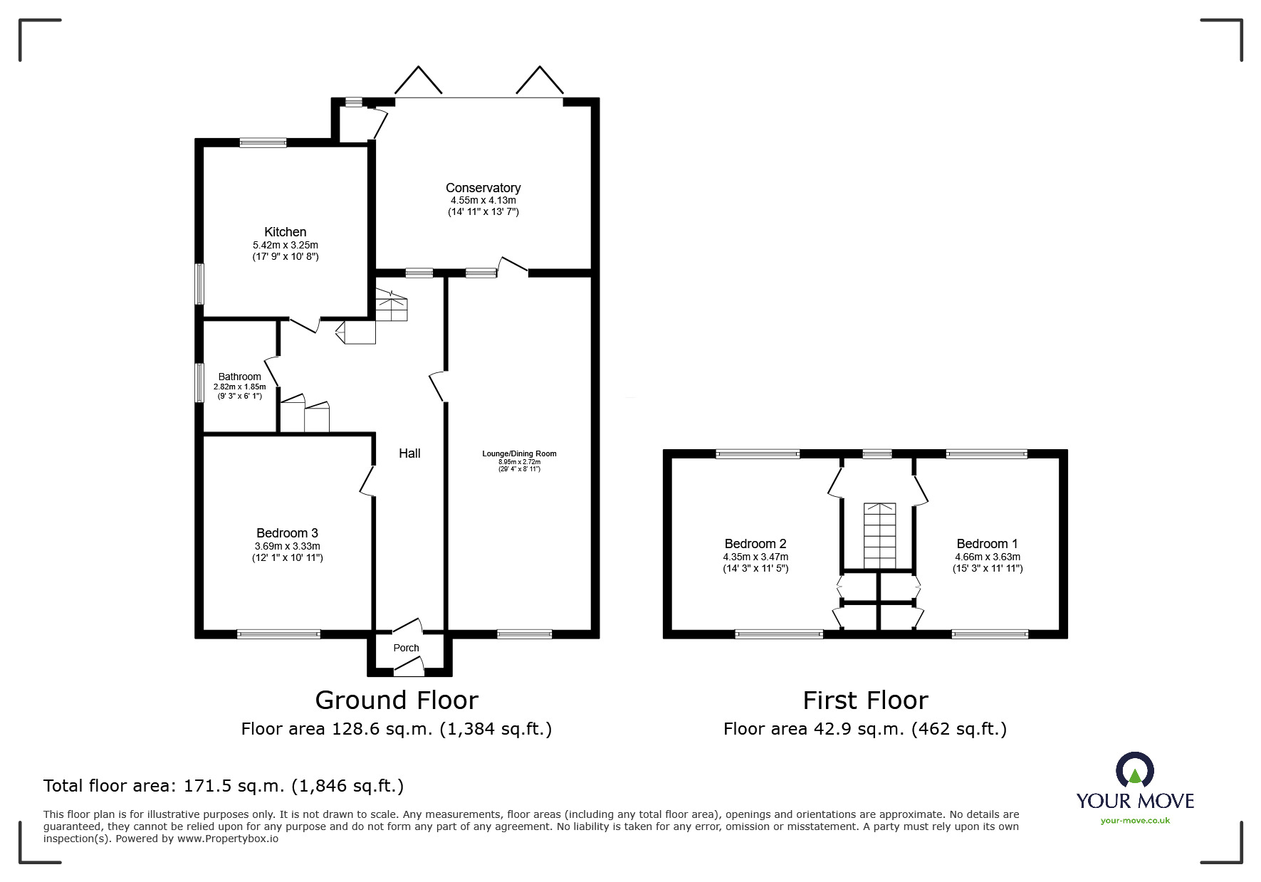 Floorplan of 3 bedroom Detached Bungalow for sale, Nelson Avenue, Minster on Sea, Kent, ME12