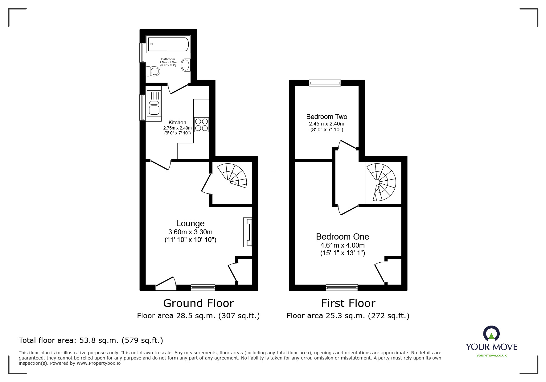 Floorplan of 2 bedroom Mid Terrace House to rent, Marine Parade, Sheerness, Kent, ME12