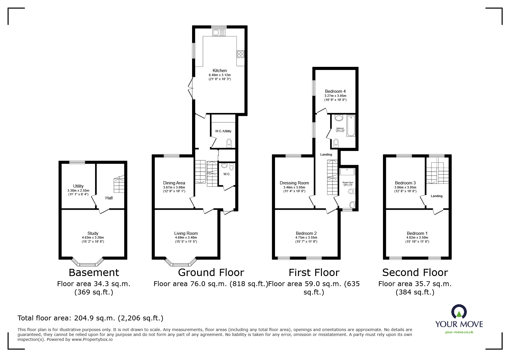 Floorplan of 5 bedroom Mid Terrace House for sale, Alma Road, Sheerness, Kent, ME12
