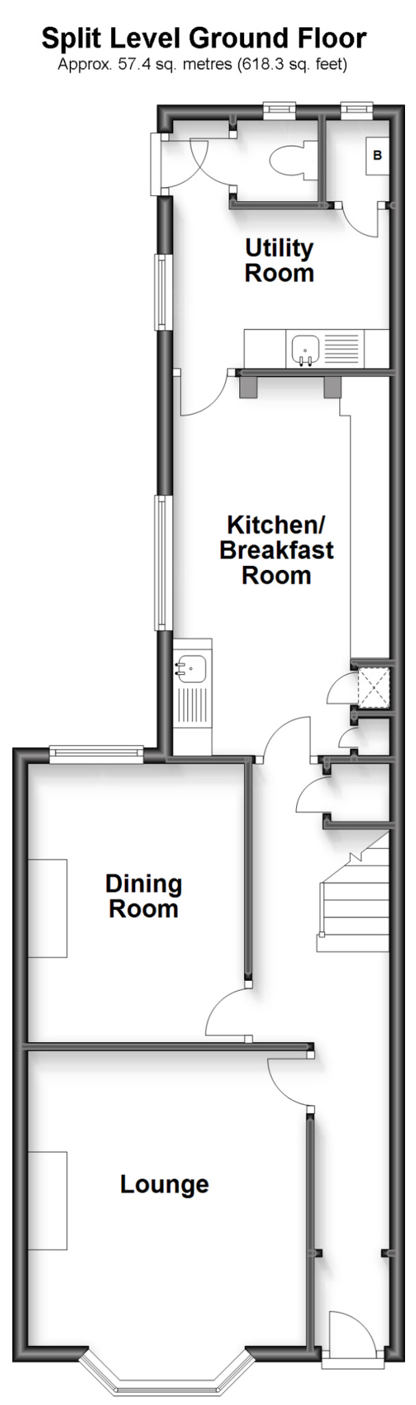 Floorplan of 3 bedroom Mid Terrace House for sale, Invicta Road, Sheerness, Kent, ME12