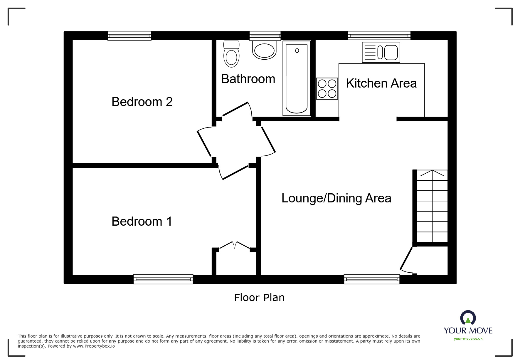 Floorplan of 2 bedroom Detached Flat to rent, Petunia Avenue, Minster on Sea, Kent, ME12