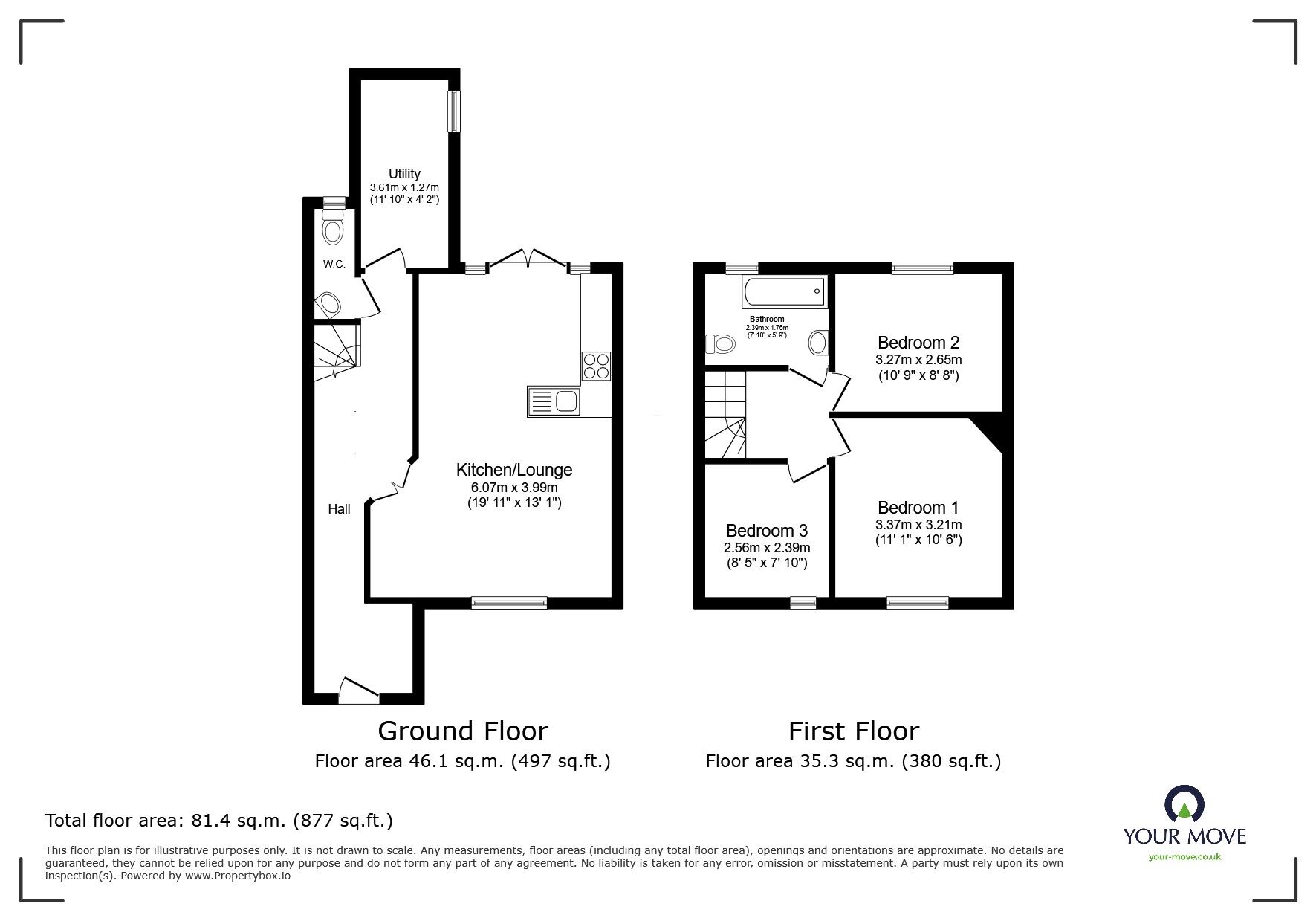 Floorplan of 3 bedroom Mid Terrace House for sale, Coastguard Cottages, The Broadway, Sheerness, ME12