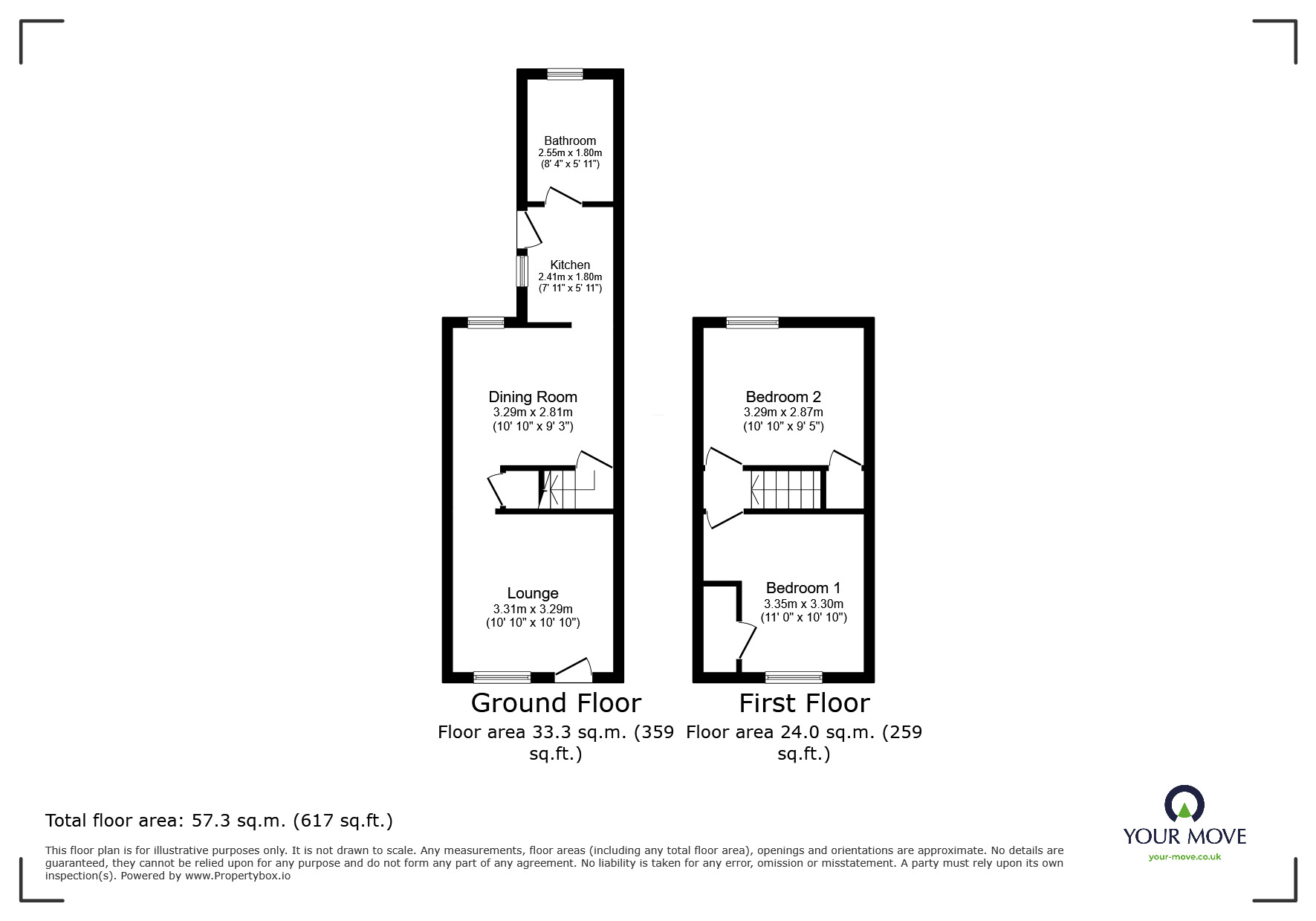 Floorplan of 2 bedroom Mid Terrace House for sale, Alma Street, Sheerness, Kent, ME12