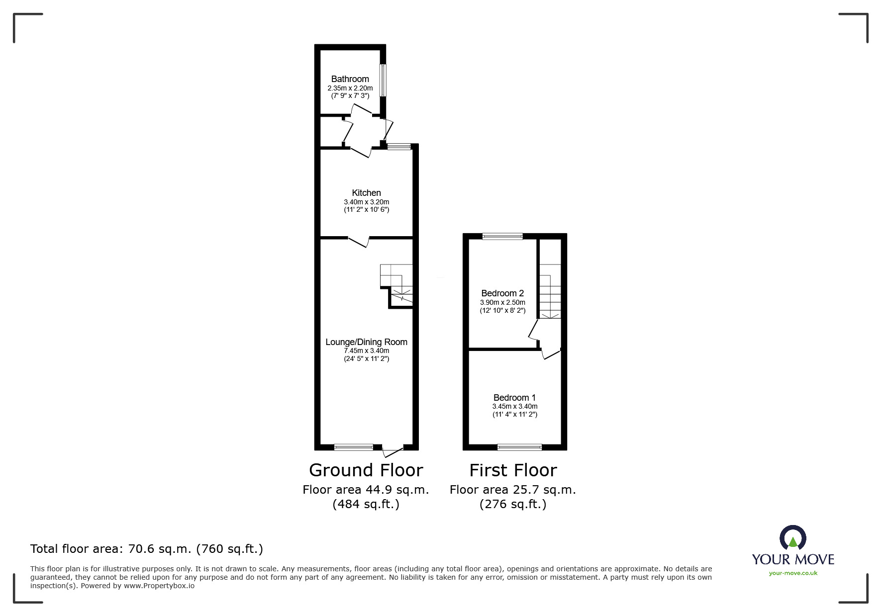 Floorplan of 2 bedroom Mid Terrace House for sale, Clyde Street, Sheerness, Kent, ME12