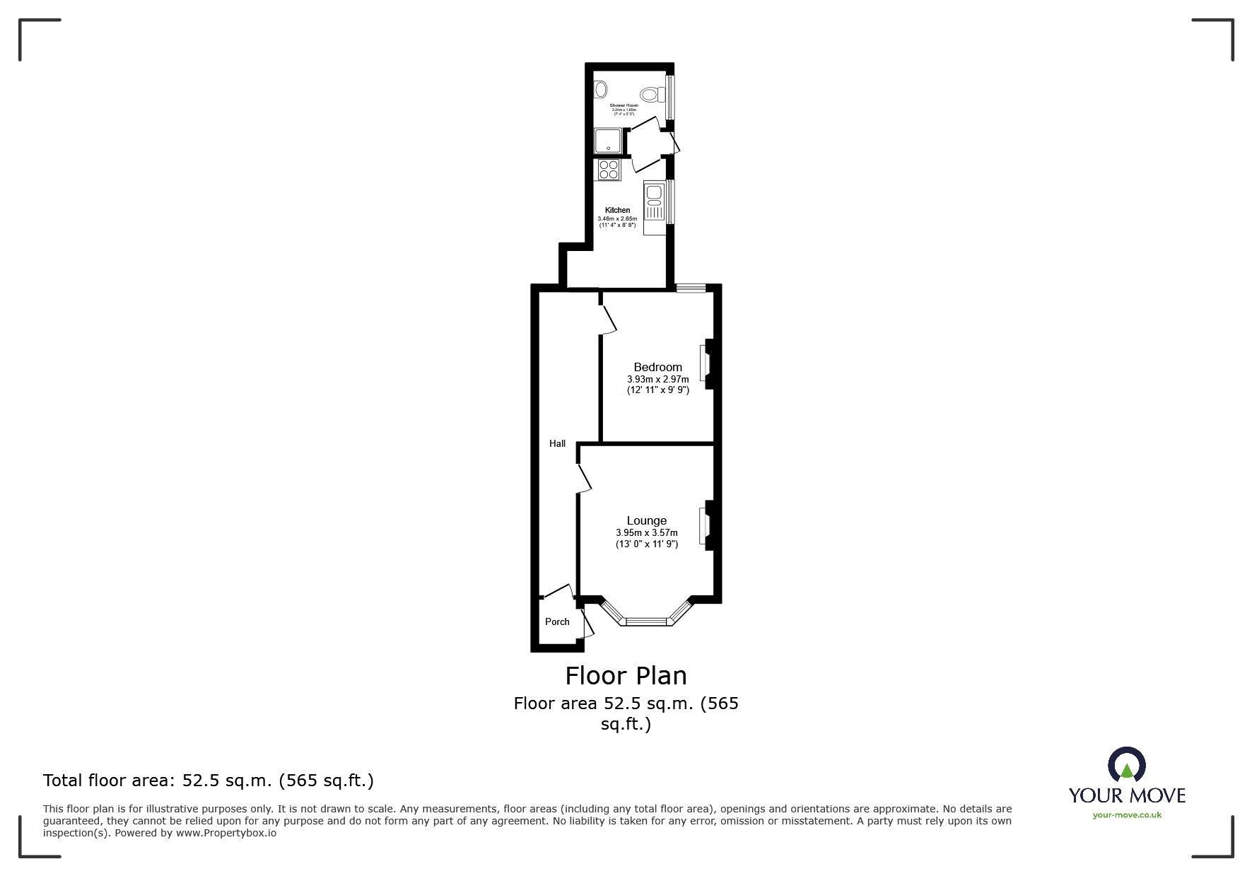 Floorplan of 1 bedroom Flat for sale, Broadway, Sheerness, Kent, ME12