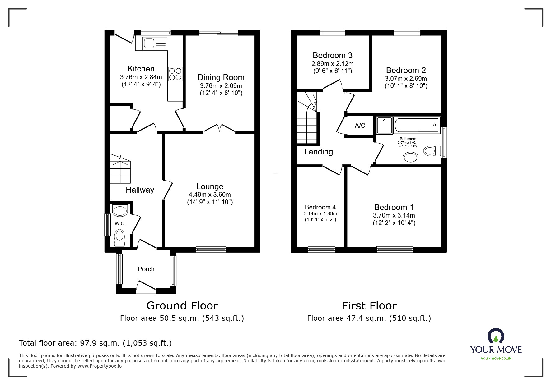 Floorplan of 4 bedroom Detached House for sale, Chapel Street, Minster on Sea, Kent, ME12