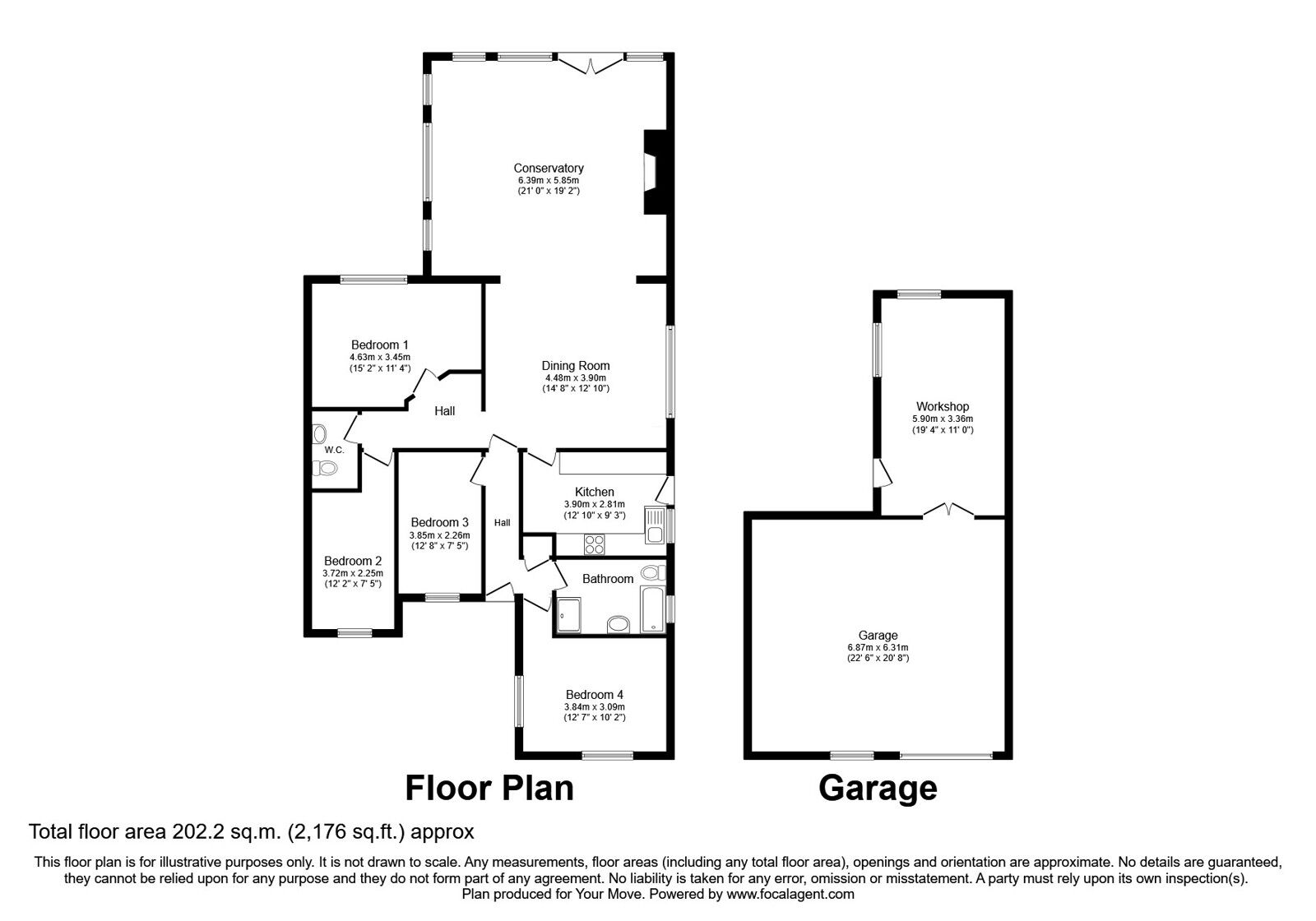 Floorplan of 4 bedroom Detached Bungalow for sale, Barton Hill Drive, Minster on Sea, Kent, ME12