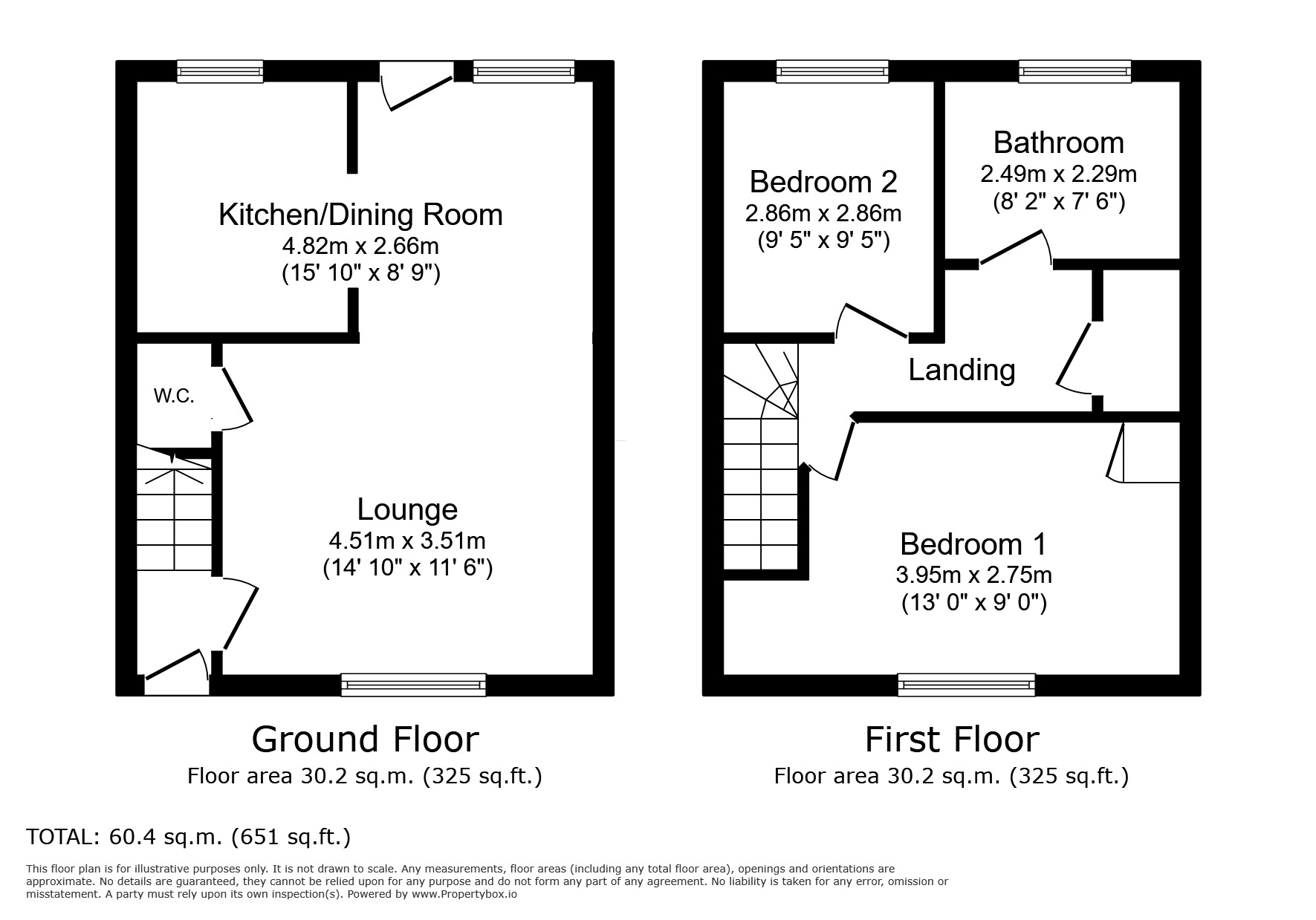 Floorplan of 2 bedroom End Terrace House for sale, Chalk Road, Queenborough, Kent, ME11