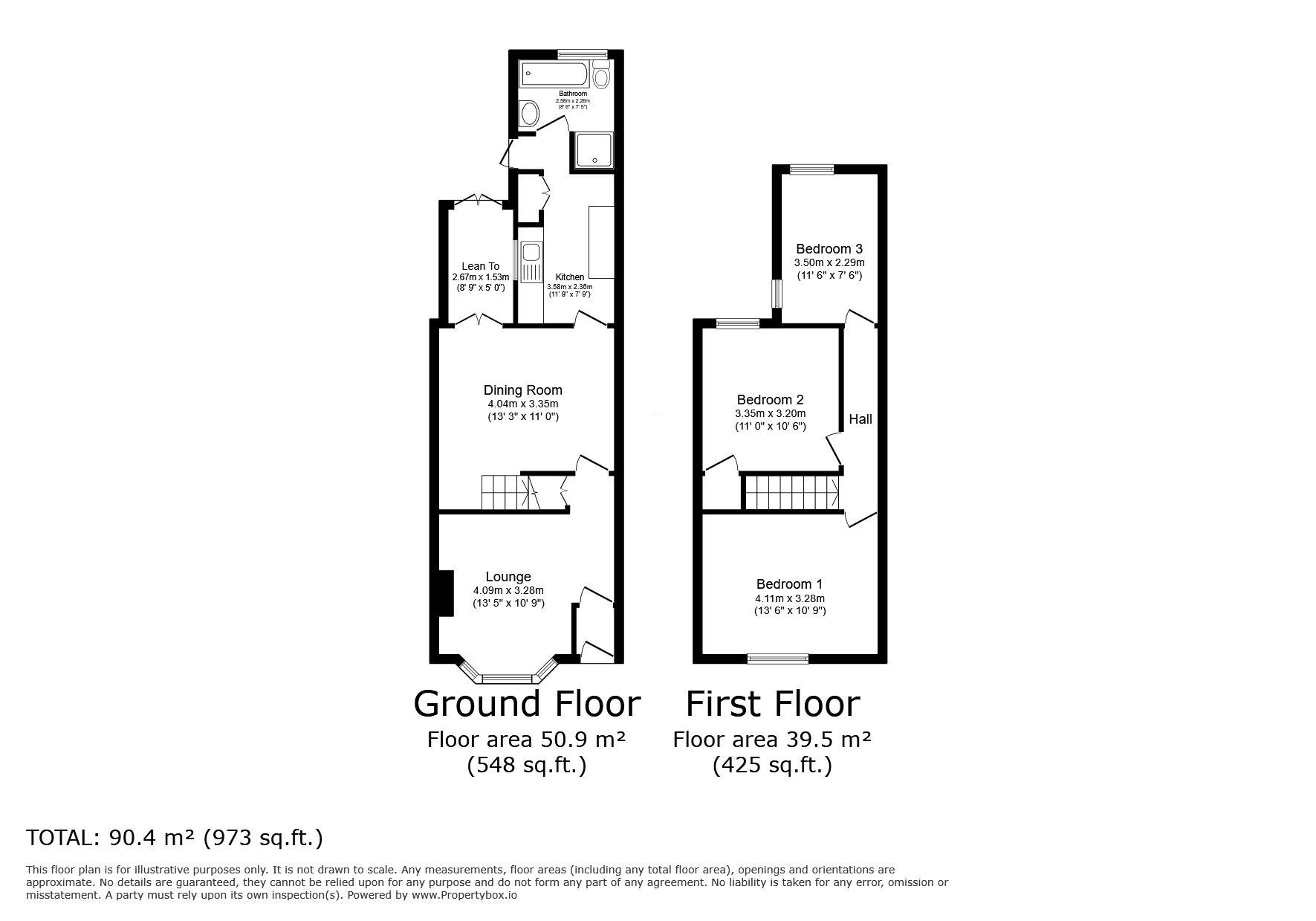Floorplan of 3 bedroom Mid Terrace House for sale, Alma Road, Sheerness, Kent, ME12