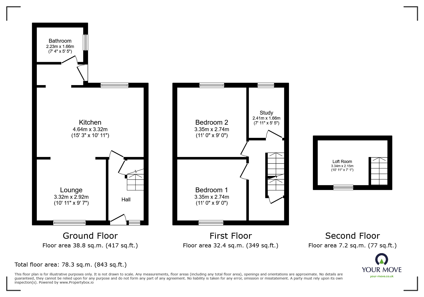 Floorplan of 3 bedroom End Terrace House for sale, New Road, Sheerness, Kent, ME12