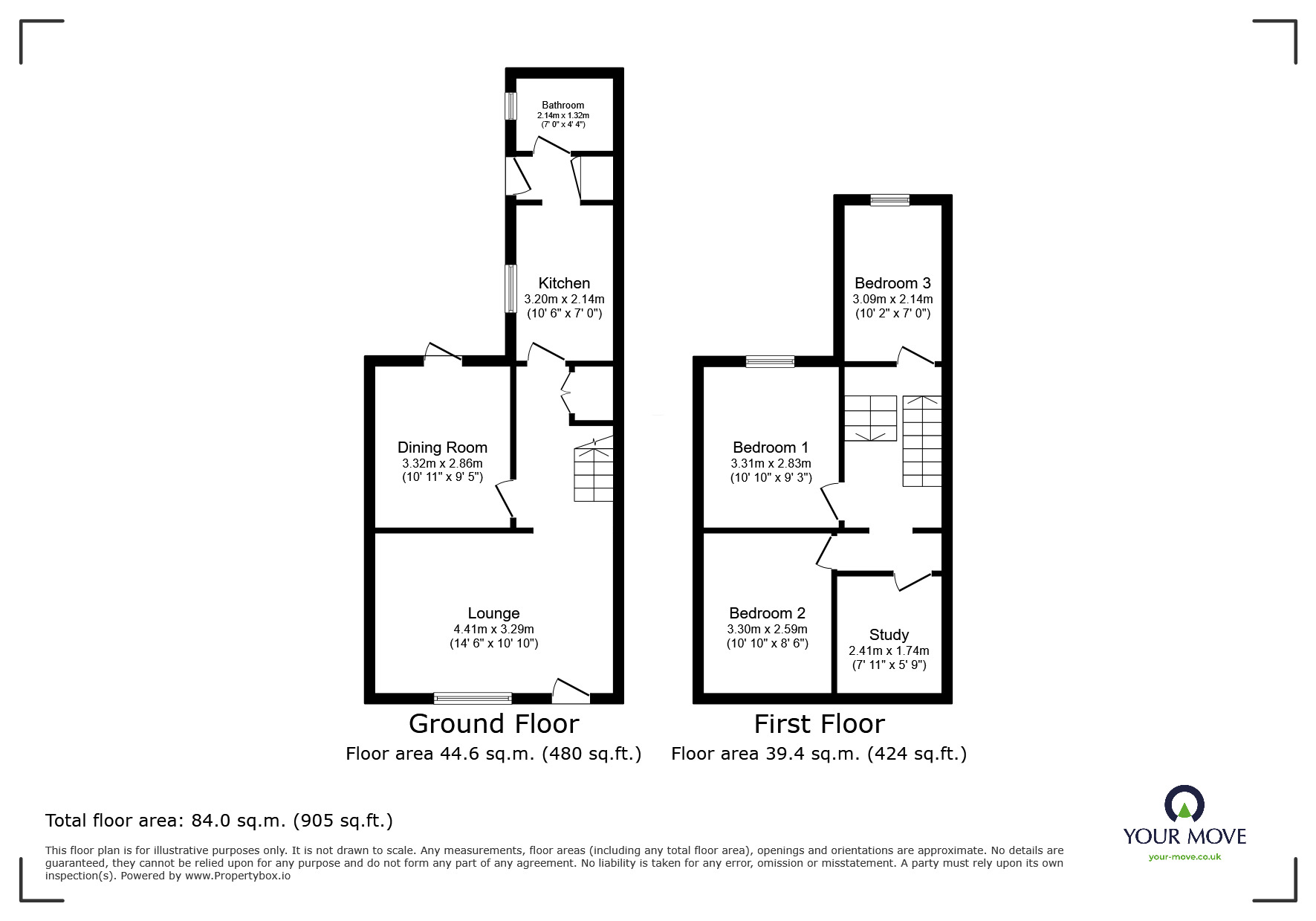 Floorplan of 3 bedroom Mid Terrace House for sale, Alexandra Road, Sheerness, Kent, ME12