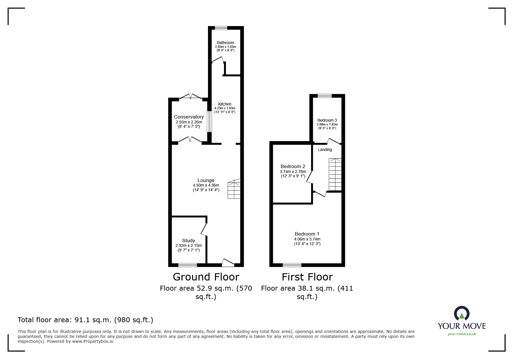 Floorplan of 3 bedroom Mid Terrace House for sale, Alma Street, Sheerness, Kent, ME12