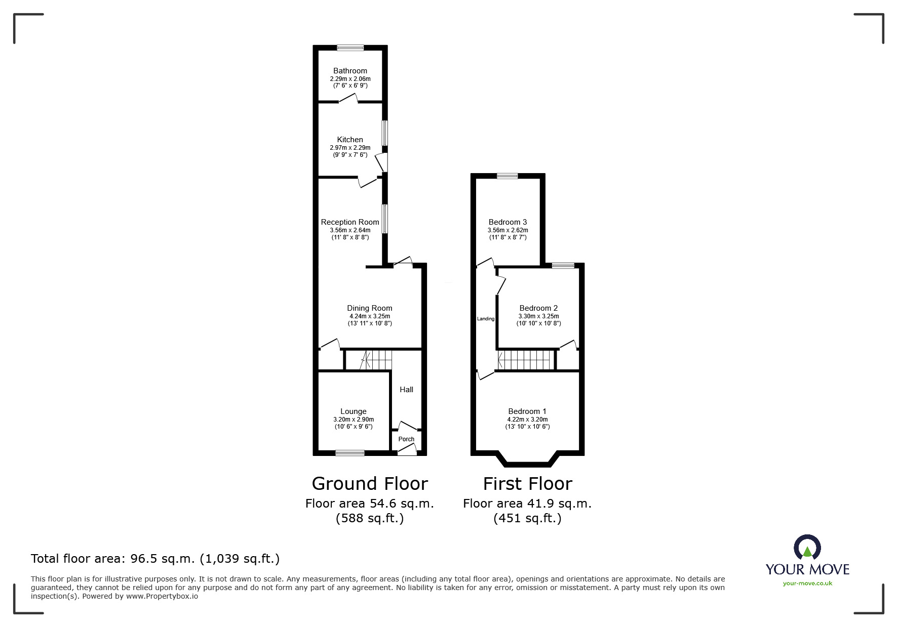 Floorplan of 3 bedroom Mid Terrace House for sale, Granville Road, Sheerness, Kent, ME12