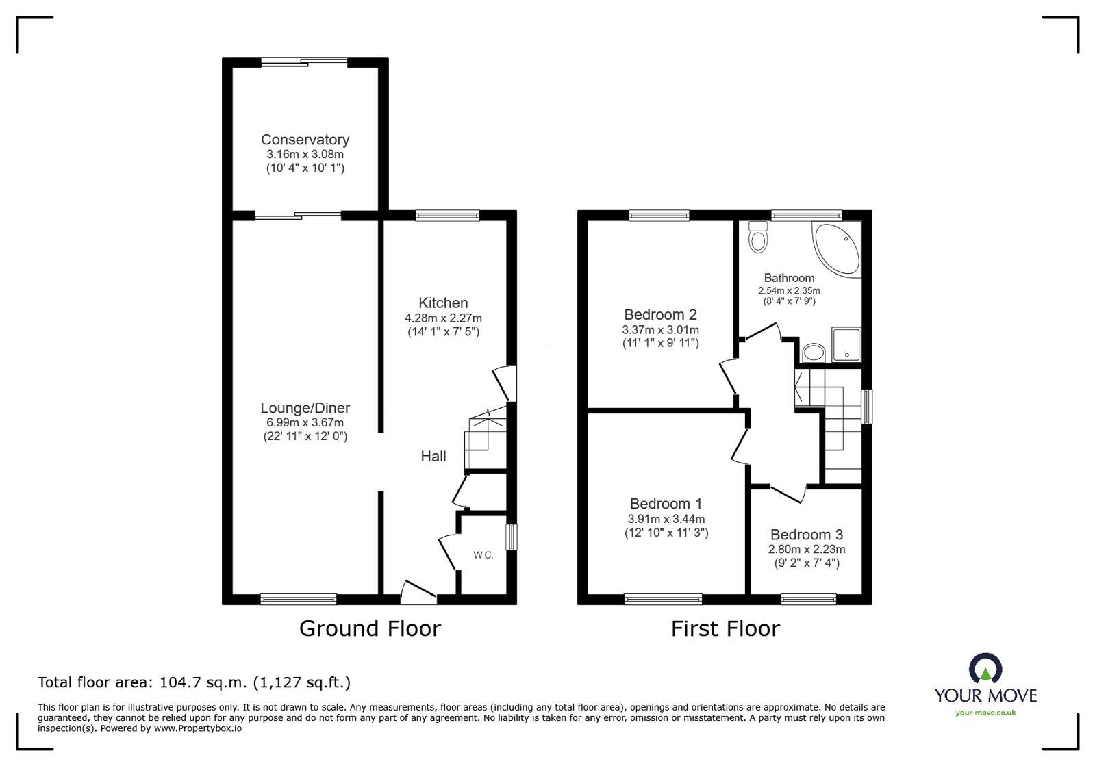 Floorplan of 3 bedroom Semi Detached House for sale, Broad Street, Sheerness, Kent, ME12