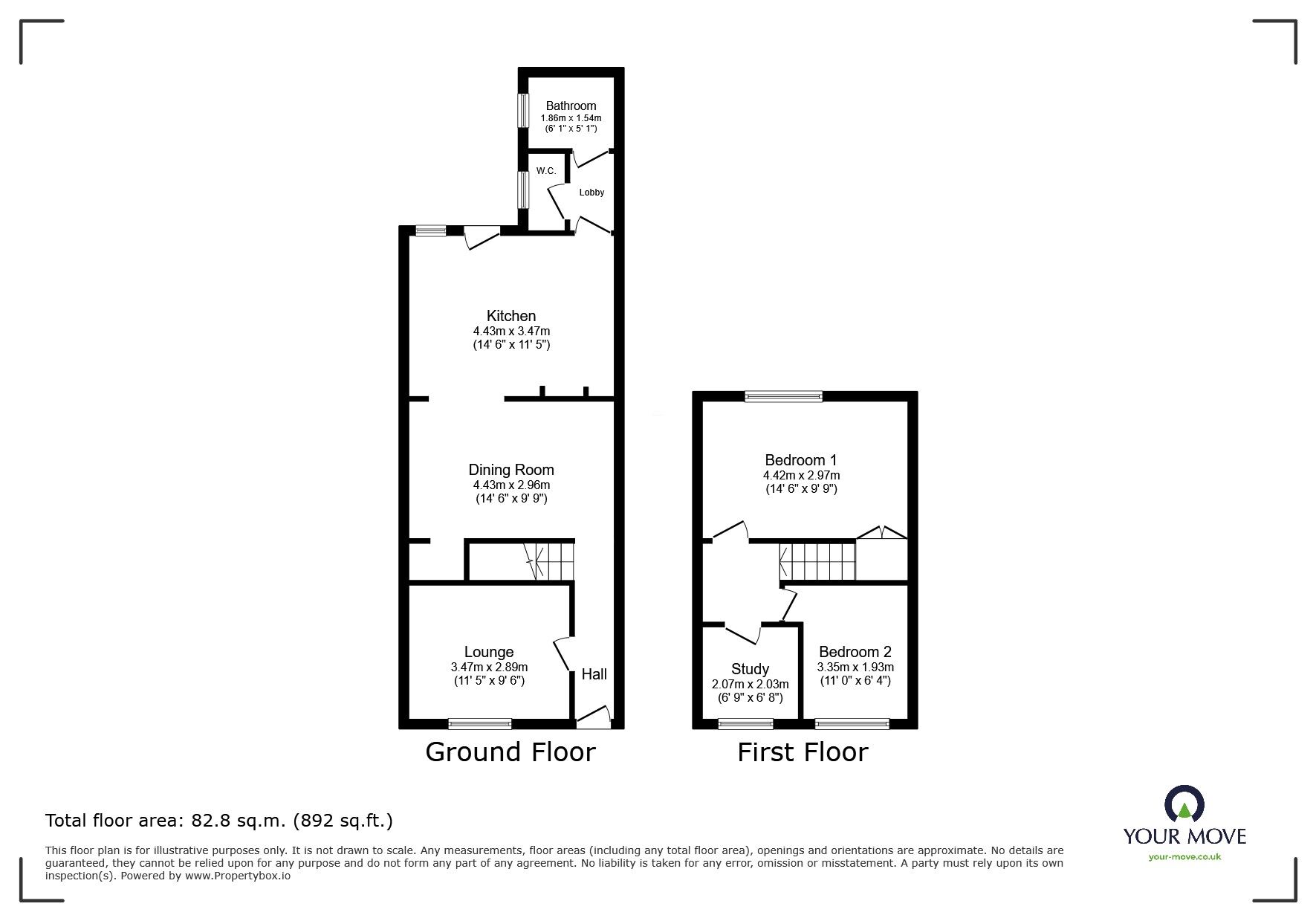 Floorplan of 2 bedroom Mid Terrace House for sale, Alma Street, Sheerness, Kent, ME12