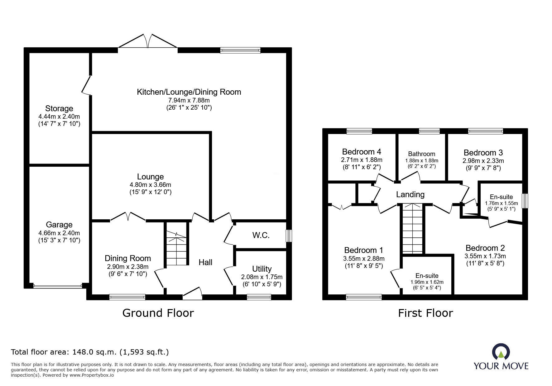 Floorplan of 4 bedroom Detached House for sale, Penny Cress Road, Minster-on-sea, Kent, ME12