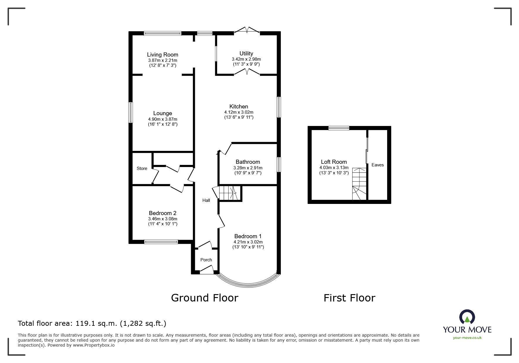 Floorplan of 2 bedroom Detached Bungalow for sale, Wards Hill Road, Minster on Sea, Kent, ME12