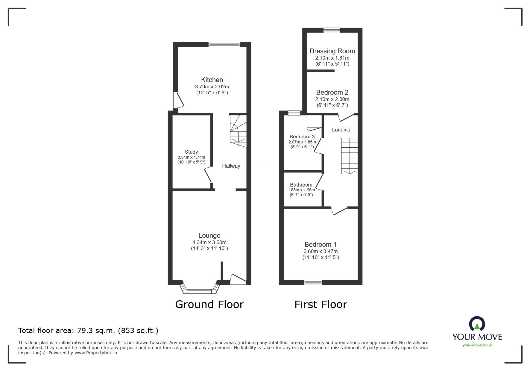 Floorplan of 3 bedroom Mid Terrace House for sale, Berridge Road, Sheerness, Kent, ME12