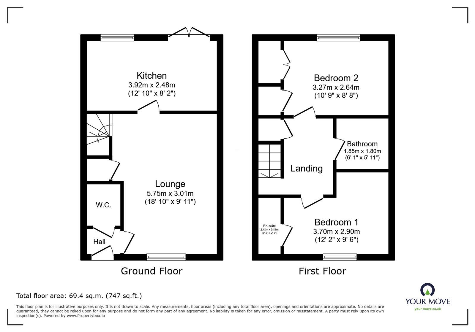 Floorplan of 2 bedroom End Terrace House for sale, Haywood Avenue, Minster On Sea, ME12