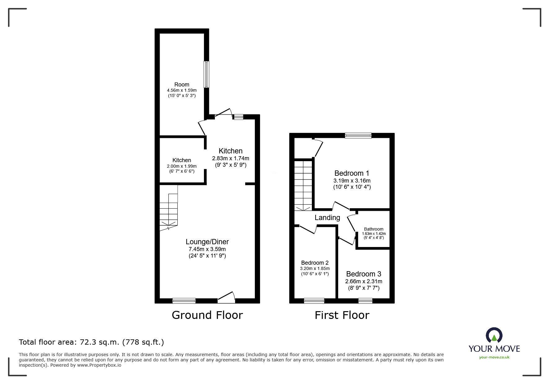 Floorplan of 2 bedroom Mid Terrace House for sale, Alma Street, Sheerness, Kent, ME12