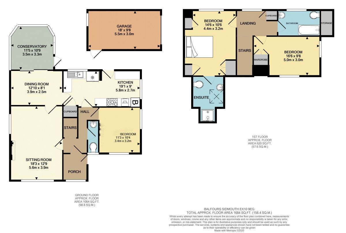 Floorplan of 3 bedroom Detached House for sale, Balfours, Devon, EX10