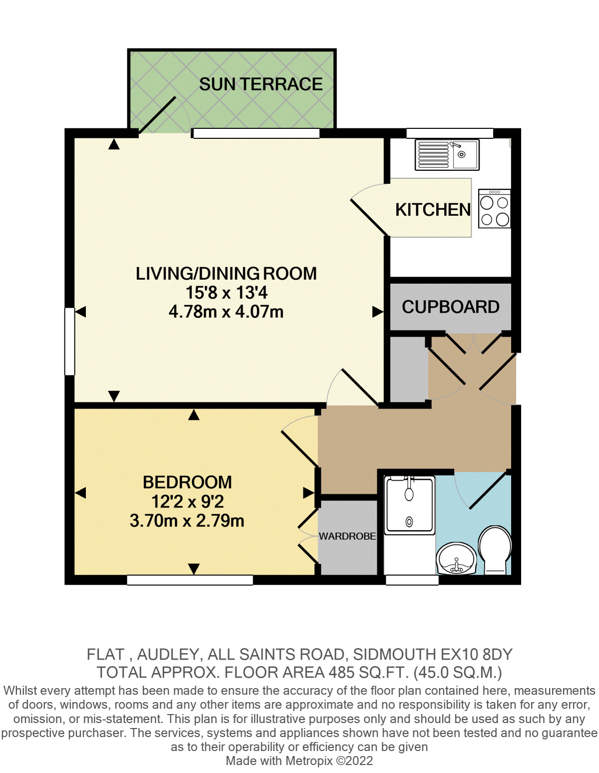 Floorplan of 1 bedroom  Flat for sale, All Saints Road, Devon, EX10