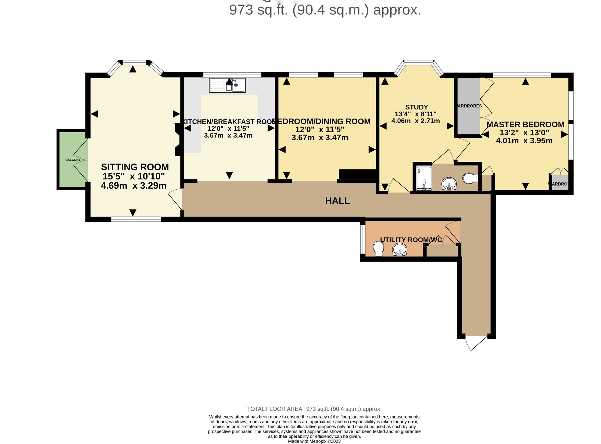 Floorplan of 2 bedroom  Flat for sale, The Esplanade, Sidmouth, Devon, EX10