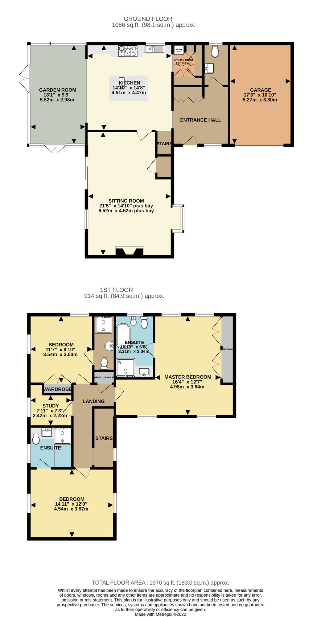 Floorplan of 3 bedroom Detached House for sale, Meadow View Close, Sidmouth, Devon, EX10