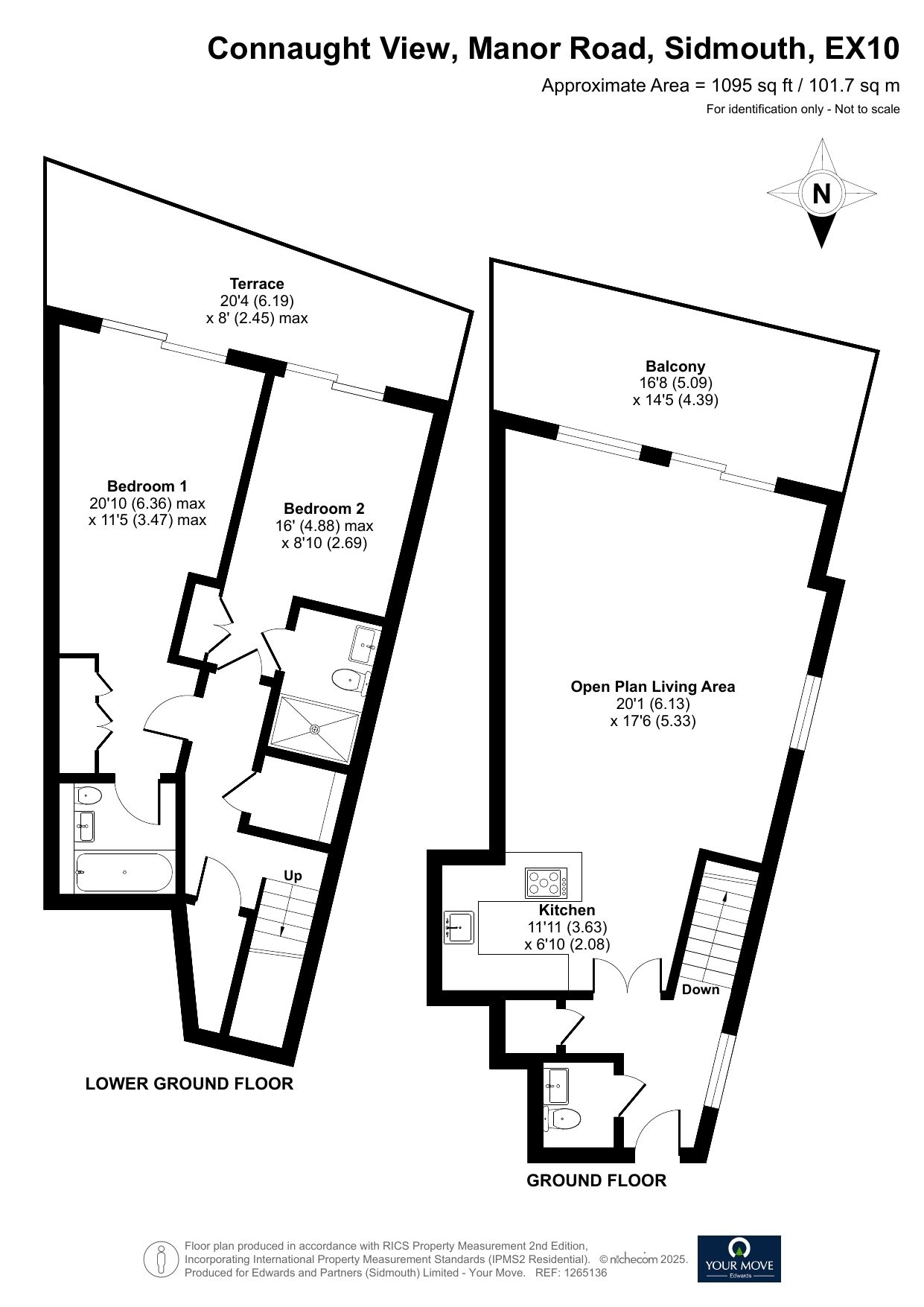 Floorplan of 2 bedroom  Flat for sale, Manor Road, Sidmouth, Devon, EX10