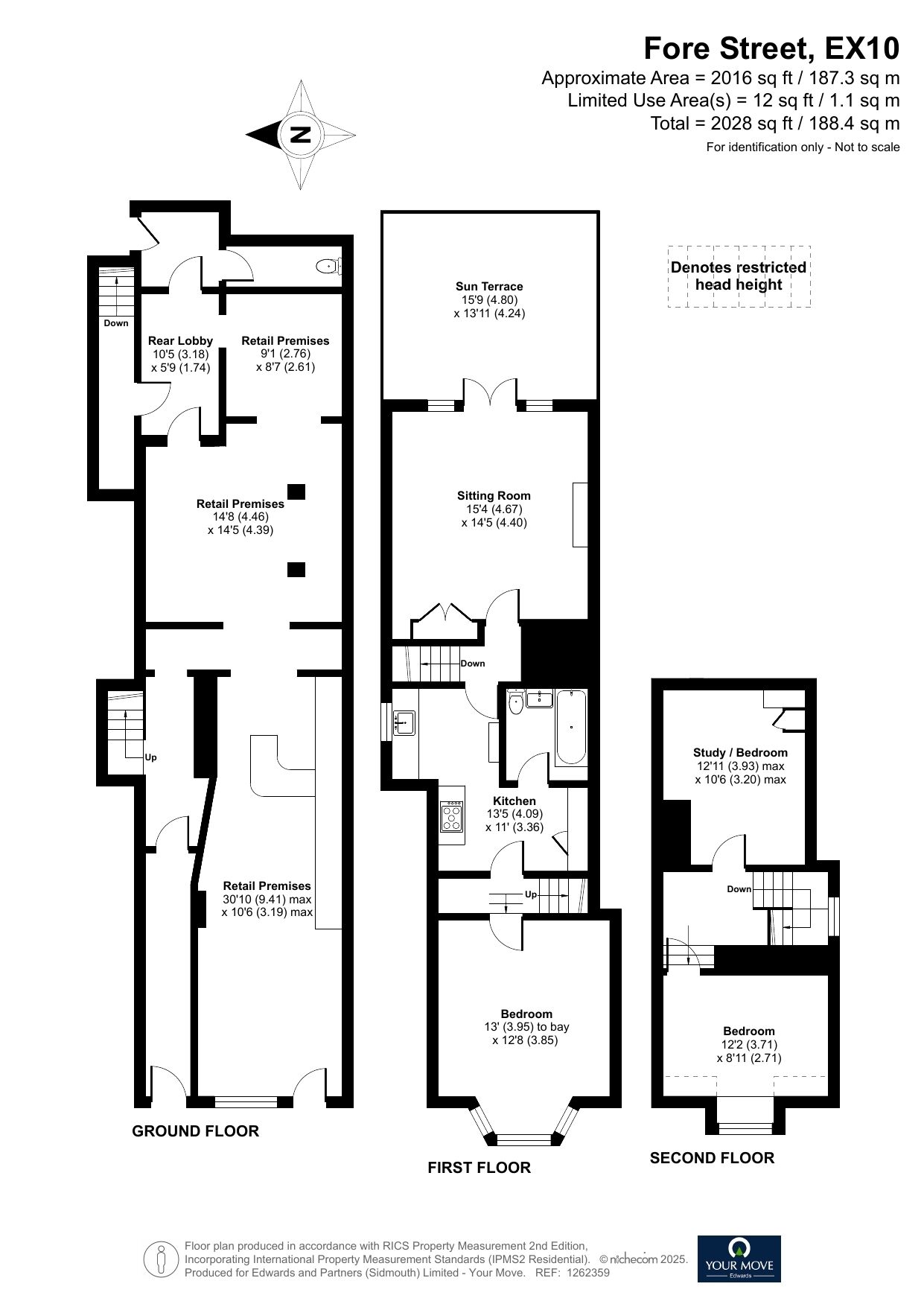 Floorplan of 3 bedroom Mid Terrace House for sale, Fore Street, Sidmouth, Devon, EX10