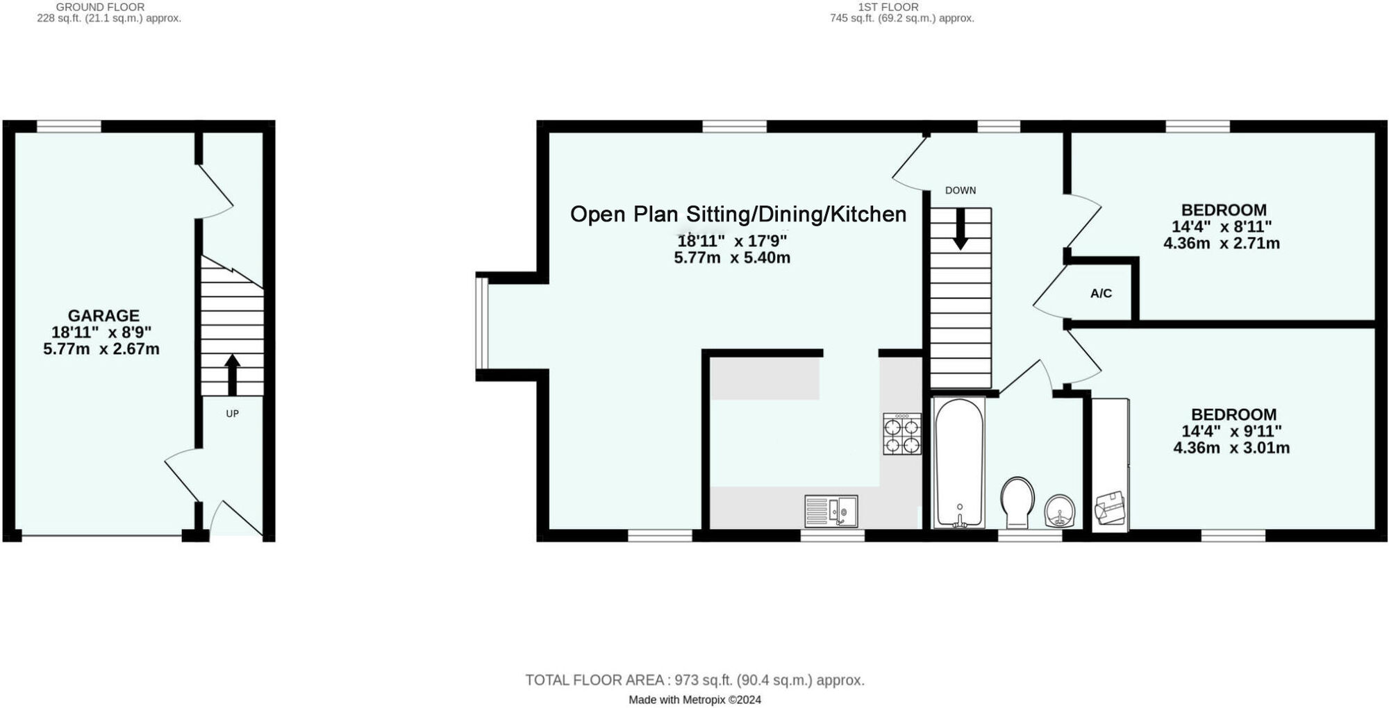 Floorplan of 2 bedroom  Flat for sale, Howarth Close, Sidmouth, Devon, EX10